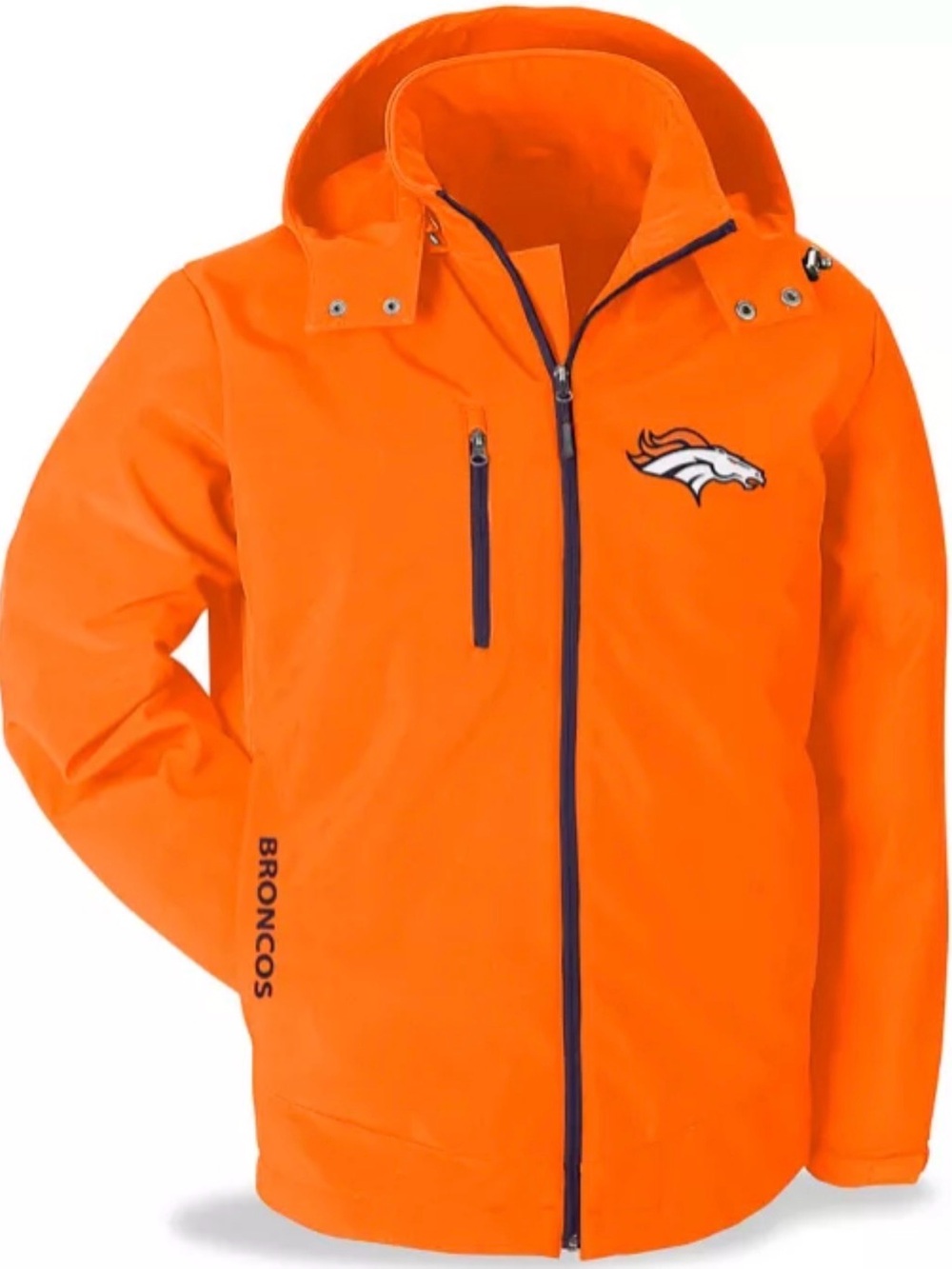 NFL Orange Denver Broncos Hooded coat with Team Logo